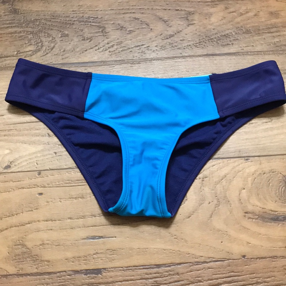 Blue bathing suit bottoms